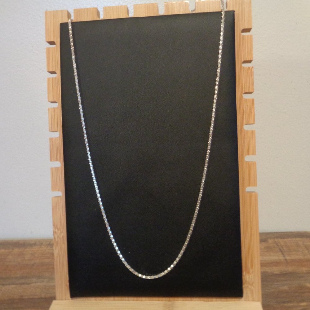 Beautiful Sterling Silver 24" Mirror Box Chain NWT